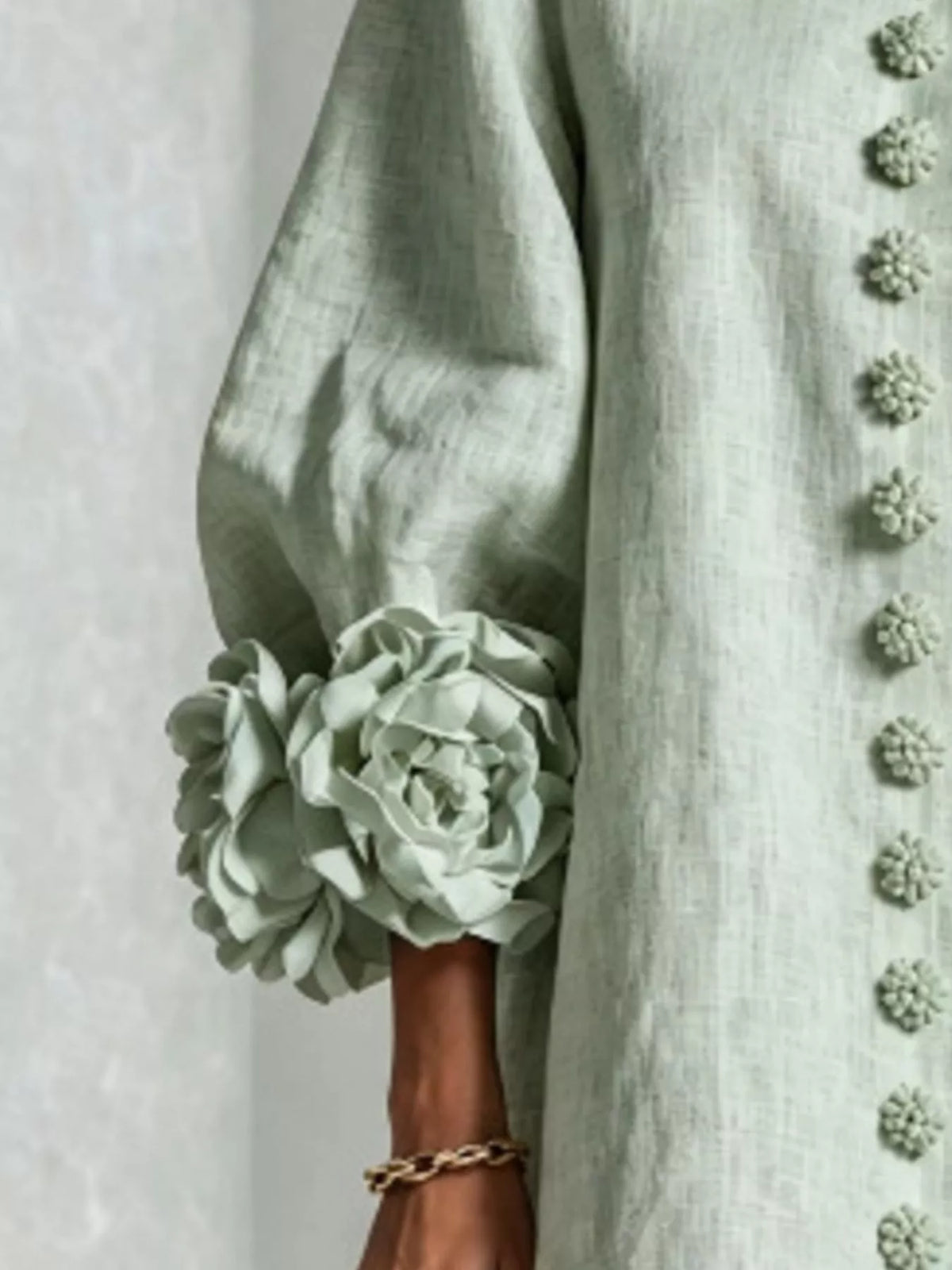 3D Floral Round Neck Mini Dress — VikyHush